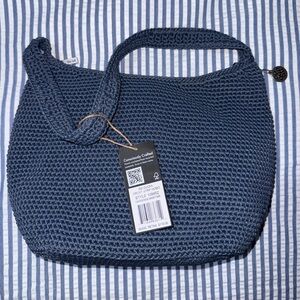 NWT The Sak Sequoia Dark Blue Crochet Shoulder Bag